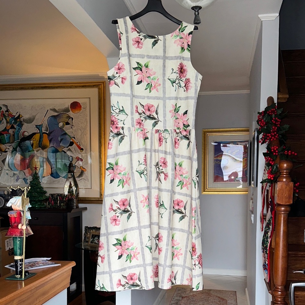 🎤 NWT Lungo L’arno Floral Sleeveless Midi Dress Sz M
